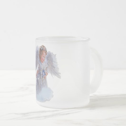 Angels t-shirts matglas koffiemok (Voorkant rechts)