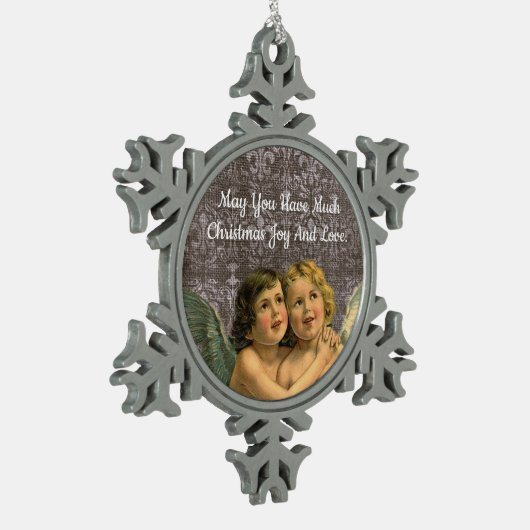  Angels Tin Sneeuwvlok Ornament (Links)