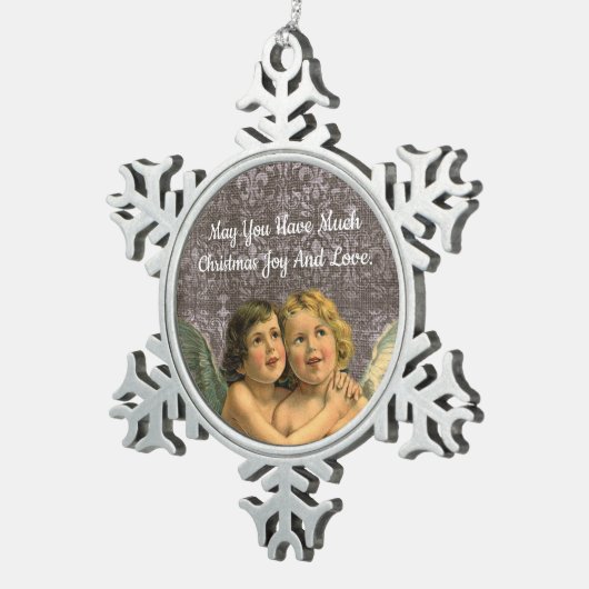  Angels Tin Sneeuwvlok Ornament (Rechts)