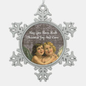  Angels Tin Sneeuwvlok Ornament (Voorkant)