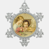 Angels Tin Sneeuwvlok Ornament (Voorkant)
