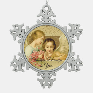  Angels Tin Sneeuwvlok Ornament