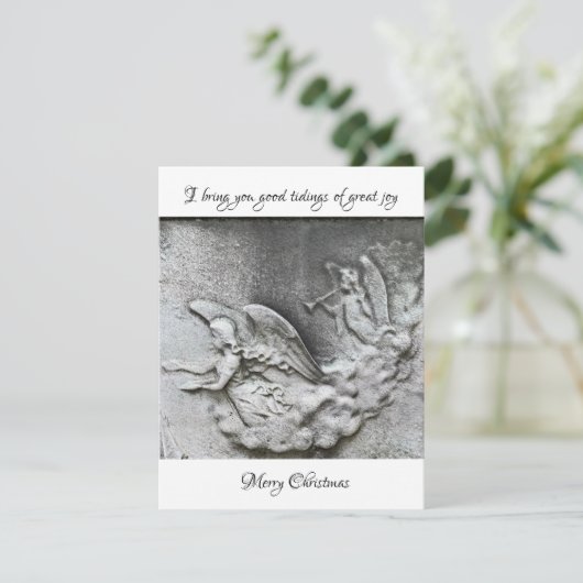Angels Trompetten Joy Religious Christmas Kaart (Staand voorkant)