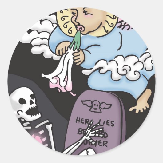 Angel's Trumpet Ronde Sticker (Voorkant)