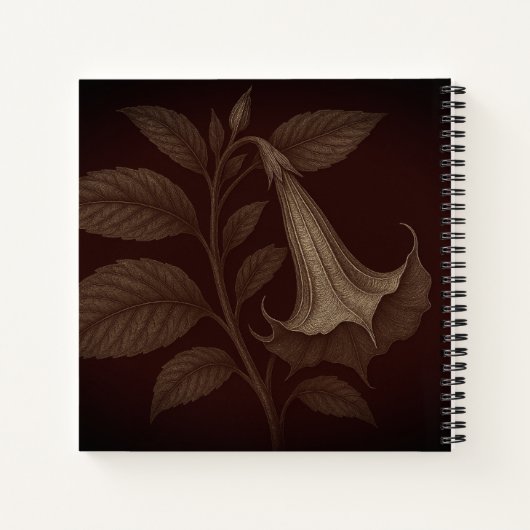 Angel's Trumpet Square Notebook Notitieboek (Achterkant)
