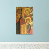 Angels uit het Altarstuk Santa Trinita Canvas Afdruk (Insitu (Houten vloer))