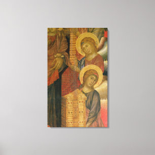 Angels uit het Altarstuk Santa Trinita Canvas Afdruk