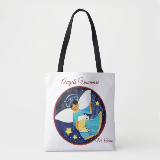 Angels Unware (African American Angel) Tote Bag (Voorkant)