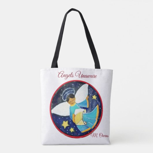 Angels Unware (African American Angel) Tote Bag (Achterkant)