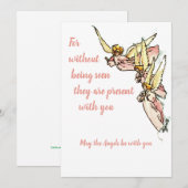 Angels van Clouds met Gezegde van Comfort voor u Feestdagenkaart (Voorkant / Achterkant)