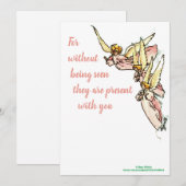 Angels van Clouds met Gezegde van Comfort voor u Feestdagenkaart (Voorkant / Achterkant)