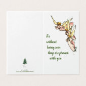 Angels van Clouds met Gezegde van Comfort voor u Kaart (Buitenkant ongevouwen)