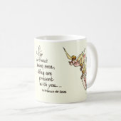 Angels van Clouds met Gezegde van Comfort voor u Koffiemok (Voorkant rechts)