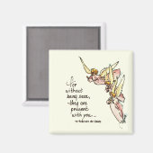 Angels van Clouds met Gezegde van Comfort voor u Magneet (Voorkant / Achterkant)