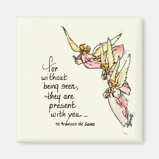 Angels van Clouds met Gezegde van Comfort voor u Magneet (Voorkant)