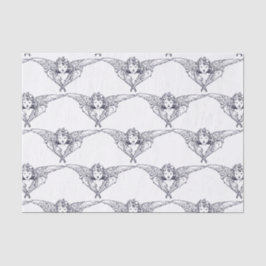 ANGELS VAN tissuepapier IN BLAUW EN WITTE