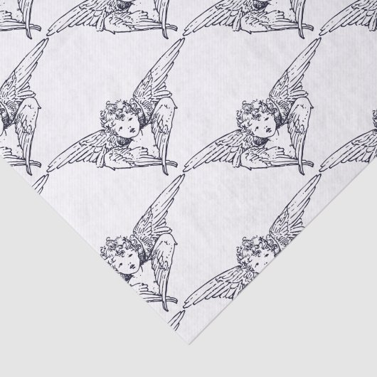 ANGELS VAN tissuepapier IN BLAUW EN WITTE (Detail)