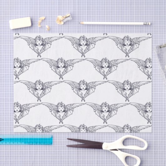 ANGELS VAN tissuepapier IN BLAUW EN WITTE (Craft)