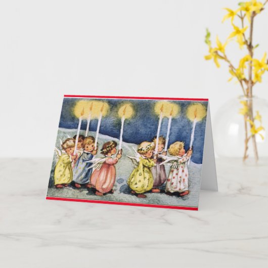  Angels Verjaardag Kaart (Gele Bloem)