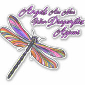 Angels verschijnen wanneer de libellen dichtbij zi sticker (Voorkant)