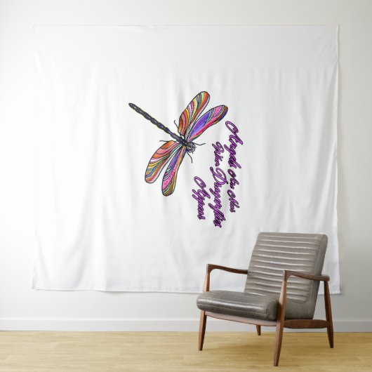 Angels verschijnen wanneer de libellen dichtbij zi wandkleed (In Situ (horizontaal))