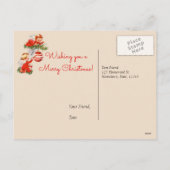 Angels versieren het Briefkaart van de kerstboom (Achterkant)