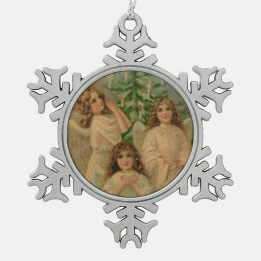 Angels  Victoriaans Art Snowflake Ornament (Voorkant)