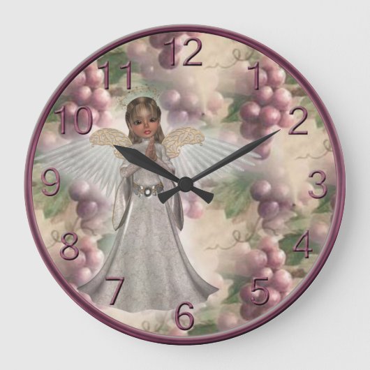 Angels Vineyard Clock Grote Klok (Voorkant)