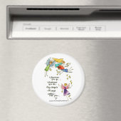 Angels Watch Over jou Colorful Waterverf Sketch Magneet (Insitu (Vaatwasser))