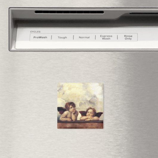 ANGELS / Winged Cherub Raffaello Sanzio Magnet (Insitu (Vaatwasser))