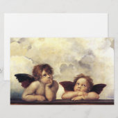 ANGELS / Winged Cherubs , Clouds Raffaello Sanzio Briefpapier (Voorkant / Achterkant)