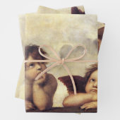 ANGELS / Winged Cherubs , Clouds Raffaello Sanzio Inpakpapier Vel (In situ)