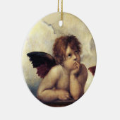 ANGELS / Winged Cherubs , Clouds Raffaello Sanzio  Keramisch Ornament (Rechts)