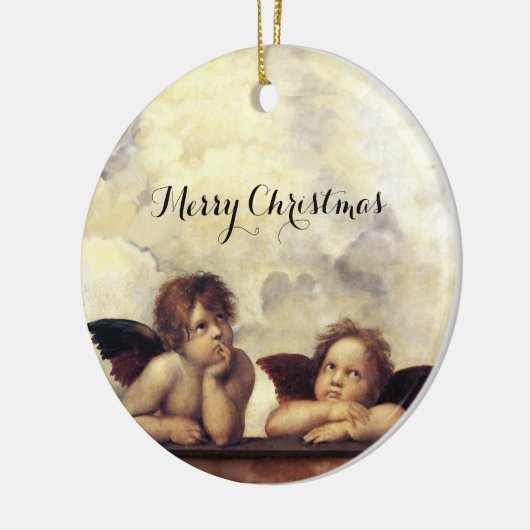 ANGELS / Winged Cherubs , Clouds Raffaello Sanzio Keramisch Ornament (Links)