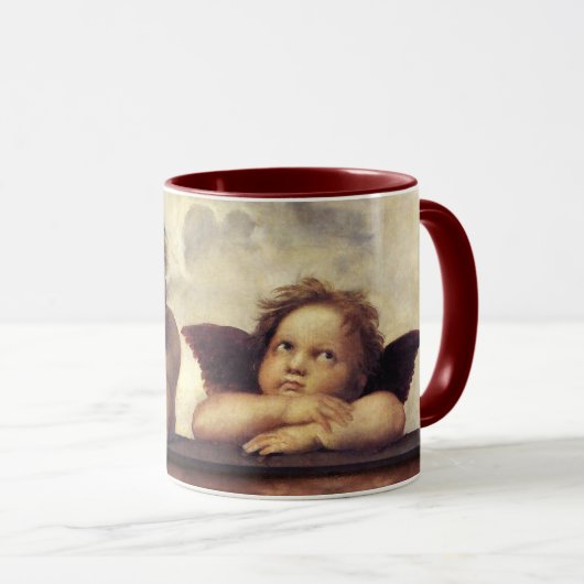 ANGELS / Winged Cherubs , Clouds Raffaello Sanzio Mok (Voorkant rechts)