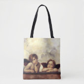 ANGELS / Winged Cherubs , Clouds Raffaello Sanzio Tote Bag (Voorkant)