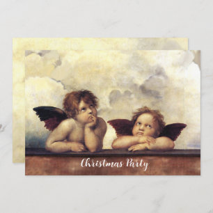 ANGELS Winged Cherubs Raffaello Sanzio Kerstmis Kaart