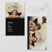 ANGELS Winged Cherubs, zwart Visitekaartje (Voorkant / Achterkant)