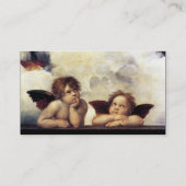 ANGELS Winged Cherubs, zwart Visitekaartje (Achterkant)