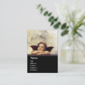 ANGELS Winged Cherubs, zwart Visitekaartje (Staand voorkant)