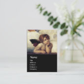 ANGELS Winged Cherubs, zwart Visitekaartje (Staand voorkant)