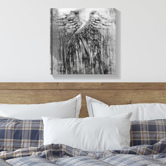 Angels wings canvas afdruk (Insitu (Slaapkamer))