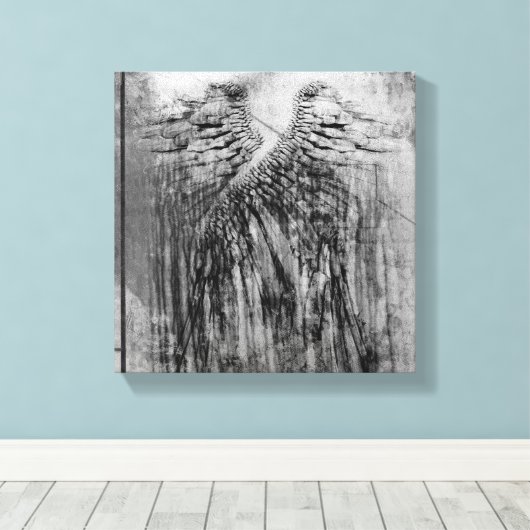Angels wings canvas afdruk (Insitu (Houten vloer))