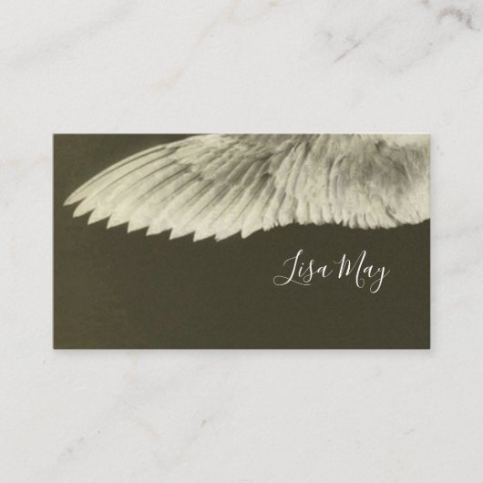 Angels Wings Sepia Grunge Visitekaartjes (Voorkant)