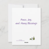 Angels Wish You Peace Joy and Veel Blessings Feestdagenkaart (Achterkant)