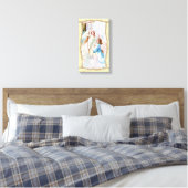Angels With Christmas Bell Canvas Afdruk (Insitu (Slaapkamer))