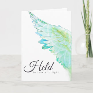 Angels With You Aqua Angel Wing – Held Love Light Kaart