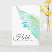 Angels With You Aqua Angel Wing – Held Love Light Kaart (Gele Bloem)