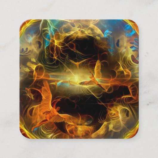 Angels zal komen vierkante visitekaartje (Voorkant)