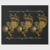 Angels zijn overal in dit seizoen cadeaupapier (Vlak)